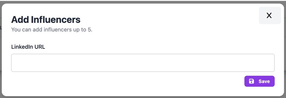 Adding influencers in SparkAI