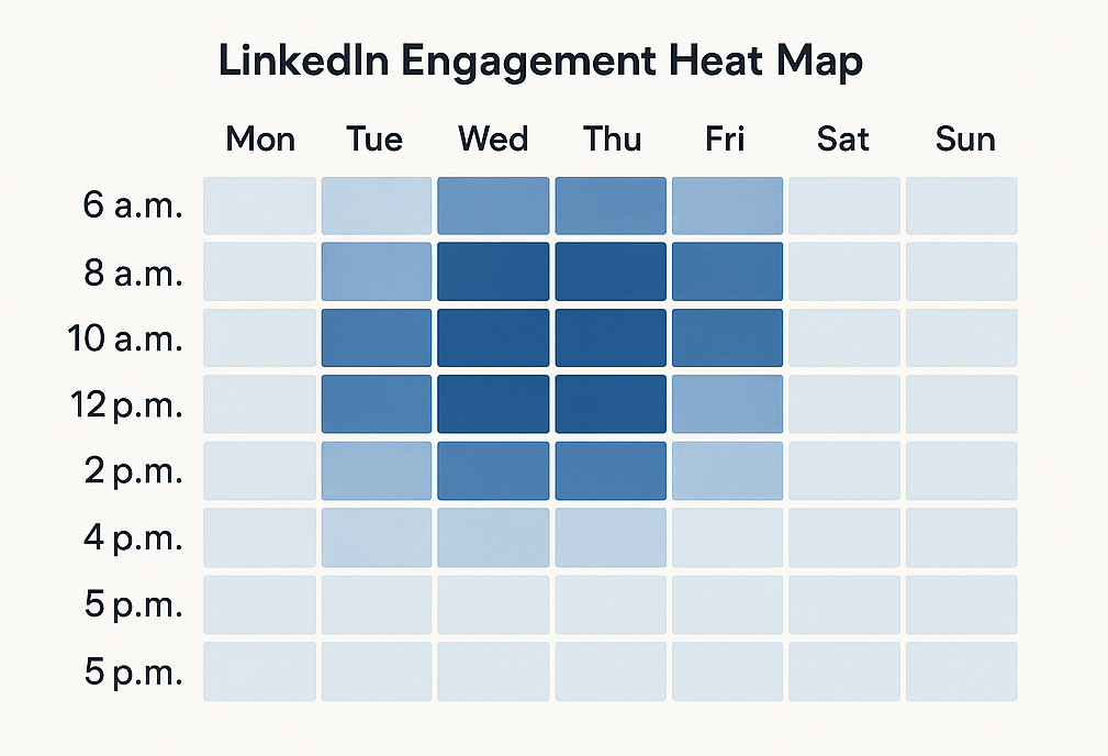 LinkedIn Engagement Heat Map